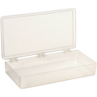 K-Resin Compartment Box, Plastic, 4" W x 8" D x 1-3/16" H, Transparent CB709 | Equipment World