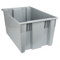 Stack & Nest Totes, 15" x 29.5" x 19.5", Grey Equipment World
