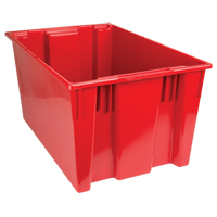 Stack & Nest Totes, 15" x 29.5" x 19.5", Red Equipment World
