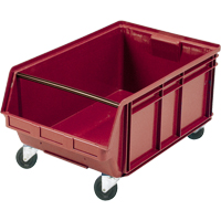 Mobile Giant Stacking Bin, 11-7/8" H x 18-3/8" W x 29" D, 150 lbs. Capacity, Red Equipment World