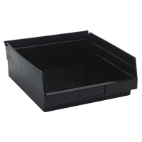 Economy Shelf Bin, 11-1/8" W x 4" H x 11-5/8" D, Black Equipment World