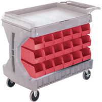 Pro Cart With Blue Bins, Double-sided, 36 bins, 45-5/18" W x 24" D x 34-3/4" H Equipment World