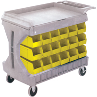 Pro Cart With Yellow Bins, Double-sided, 36 bins, 45-5/18" W x 24" D x 34-3/4" H Equipment World