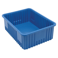 Divider Box&reg; Containers, Plastic, 22.5" W x 17.5" D x 8" H, Blue Equipment World