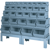 Combinaisons de bacs &agrave; assembler, Cap. 1000 lb, 68" la x 19-1/2" p x 55 1/4" h, Bleu Equipment World