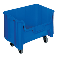 Bac g&eacute;ant mobile empilable, 12-7/16" ha x 19-7/8" la x 15-1/4" p, Capacit&eacute; de 250 lb, Bleu Equipment World