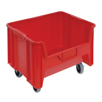 Bac g&eacute;ant mobile empilable, 12-7/16" ha x 19-7/8" la x 15-1/4" p, Capacit&eacute; de 250 lb, Rouge Equipment World