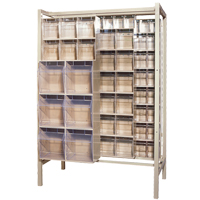 Free-Standing Tip-Out Bins Slider System, 51-1/4" W x 26" D x 77" H, 101 Drawers Equipment World