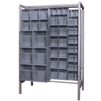 Free-Standing Tip-Out Bins Slider System, 51-1/4" W x 26" D x 77" H, 101 Drawers Equipment World