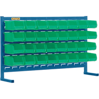 Louvered Rack with Bins, 32 Bins, 36" W x 8-1/4" D x 22" H Equipment World
