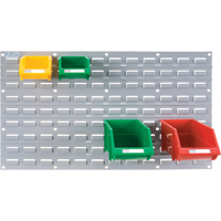 Metal Louvered Panel Bin Support Rack, 32 Bins, 36" W x 1/8" D x 19" H Equipment World