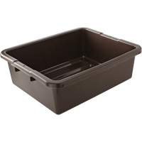 Undivided Bus/Utility Box, 7" H x 21.5" D x 17" L, Plastic, Brown Equipment World