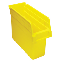 Store-Max Shelf Bins, 4-3/8" W x 8" H x 11-5/8" D, Yellow, 44 lbs. Capacity Equipment World