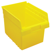 Store-Max Shelf Bins, 8-3/8" W x 8" H x 11-5/8" D, Yellow, 44 lbs. Capacity Equipment World