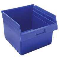 Store-Max Shelf Bins, 11-1/8" W x 8" H x 11-5/8" D, Blue, 44 lbs. Capacity Equipment World