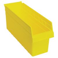 Store-Max Shelf Bins, 6-5/8" W x 8" H x 17-7/8" D, Yellow, 56 lbs. Capacity Equipment World