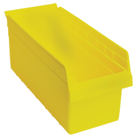 Store-Max Shelf Bins, 8-3/8" W x 8" H x 17-7/8" D, Yellow, 56 lbs. Capacity Equipment World