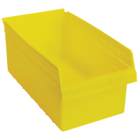 Store-Max Shelf Bins, 11-1/8" W x 8" H x 17-7/8" D, Yellow, 56 lbs. Capacity Equipment World