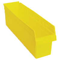 Store-Max Shelf Bins, 6-5/8" W x 8" H x 23-5/8" D, Yellow, 68 lbs. Capacity Equipment World