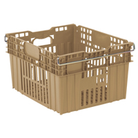 Contenant en plastique empilable Stack-N-Nest pour l'agriculture, 20" x 24" x 13,4", Beige Equipment World
