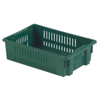 Contenant en plastique empilable Stack-N-Nest pour l'agriculture, 13,1" x 19,7" x 5,6", Vert Equipment World