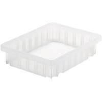Contenant Divider Box, Plastique, 10,875" la x 8,25" p x 2,5" h, Transparent Equipment World