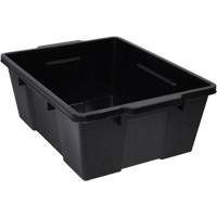 Contenant avec loquets en plastique,  la x 21" p x 7,75" h, Noir Equipment World