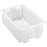 Heavy-Duty Stack & Nest Tote, 6" x 11" x 18", Clear Equipment World