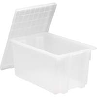 Heavy-Duty Stack & Nest Tote, 15" x 19.5" x 29.5", Clear Equipment World