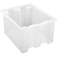 Heavy-Duty Stack & Nest Tote, 10" x 15.5" x 19.5", Clear Equipment World