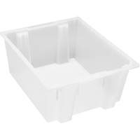 Heavy-Duty Stack & Nest Tote, 10" x 19.5" x 23.5", Clear Equipment World