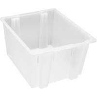 Heavy-Duty Stack & Nest Tote, 13" x 19.5" x 23.5", Clear Equipment World