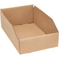 Deep Corrugated Parts Bins, 7-5/8" W x 11-5/16" D x 4-1/2" H, Beige Equipment World