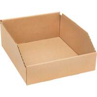Deep Corrugated Parts Bins, 9-3/4" W x 11-1/4" D x 4-1/2" H, Beige Equipment World
