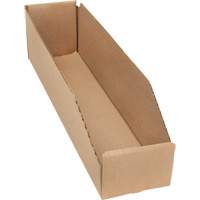 Deep Corrugated Parts Bins, 3-3/4" W x 17-1/4" D x 4-1/2" H, Beige Equipment World