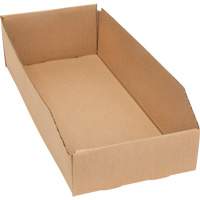 Deep Corrugated Parts Bins, 7-3/4" W x 17-1/4" D x 4-1/2" H, Beige Equipment World