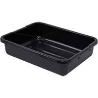 All-Purpose Ribbed-Bottom Storage Tub, 5" H x 15" D x 21" L, Plastic, Black Equipment World