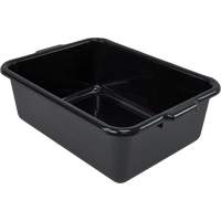 All-Purpose Flat-Bottom Storage Tub, 7" H x 15" D x 21" L, Plastic, Black CG212 | Equipment World