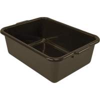 All-Purpose Flat-Bottom Storage Tub, 7" H x 15" D x 21" L, Plastic, Brown CG213 | Equipment World