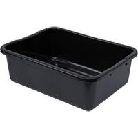 All-Purpose Ribbed-Bottom Storage Tub, 7" H x 15" D x 21" L, Plastic, Black CG215 | Equipment World