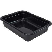 All-Purpose Flat-Bottom Storage Tub, 5" H x 17" D x 22" L, Plastic, Black CG221 | Equipment World
