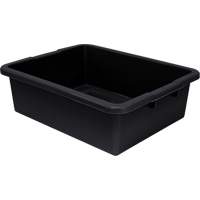 All-Purpose Ribbed-Bottom Storage Tub, 7" H x 17" D x 22" L, Plastic, Black Equipment World