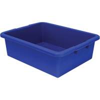 All-Purpose Ribbed-Bottom Storage Tub, 7" H x 17" D x 22" L, Plastic, Blue CG225 | Equipment World