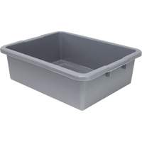 All-Purpose Ribbed-Bottom Storage Tub, 7" H x 17" D x 22" L, Plastic, Grey CG227 | Equipment World