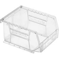 Crystal Clear Ultra Bins, 4-1/8" W x 3" H x 5-3/8" D, Clear Equipment World