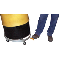Tilting Drum Dollies, Steel, 1200 lbs. Capacity, 23-1/2" Diameter, Cast Iron Casters Equipment World