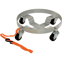 Multi-Tier Drum Dollies, Steel, 900 lbs. Capacity, 19" Diameter, Rubber Casters Equipment World