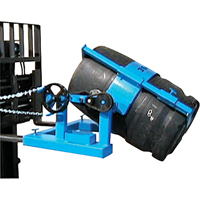 Fork Mounted Drum Lifter, 55 US gal. (45 Imperial Gal.) Drum Size, 1500 lbs./680 kg. Cap. Equipment World