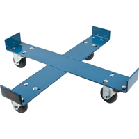 Drum Dolly, Steel, 750 lbs. Capacity, 24" Diameter, Polyolefin Casters DC206 | Equipment World