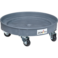 Leak Containment Drum Dolly, 24.25" dia. X 7.625" H, 1.5 US Gal. Spill Cap. Equipment World
